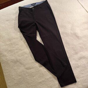 The Original Ben Sherman Men's Slim Fit Chino Pants – Deep Plum/Navy (Size 30R)